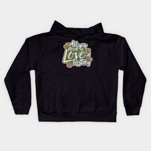 All You Need Is Love And A Rottsky Kids Hoodie